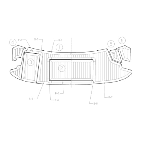 Sealine SC38 Bathing Platform Teak Set