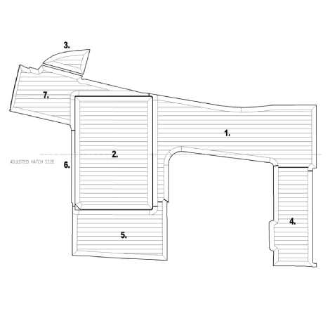 Sealine SC38 Cockpit Teak Set