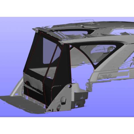Sealine S330 Cockpit Canopy w/ Windscreen Side Infill Panels