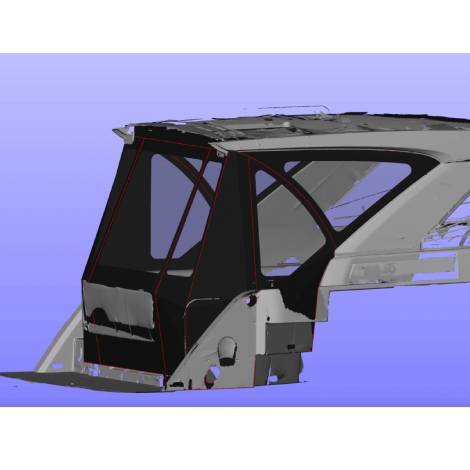 Sealine S330 Cockpit Canopy w/ Windscreen Side Infill Panels
