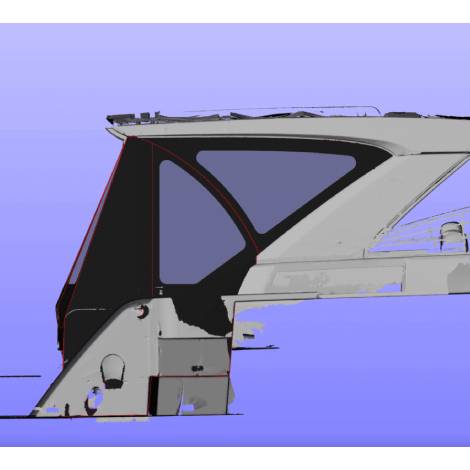 Sealine S330 Cockpit Canopy w/ Windscreen Side Infill Panels