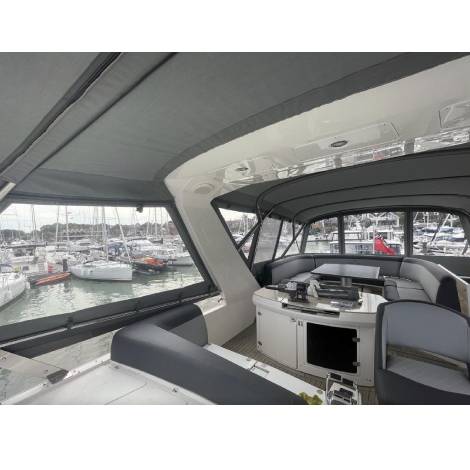 Sealine T60 Flybridge Bimini Enclosure Conversion