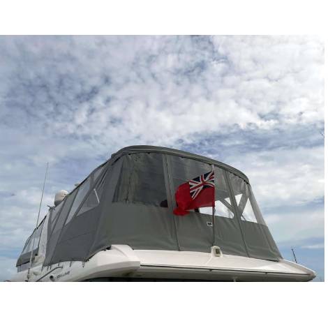 Sealine T60 Flybridge Bimini Enclosure Conversion