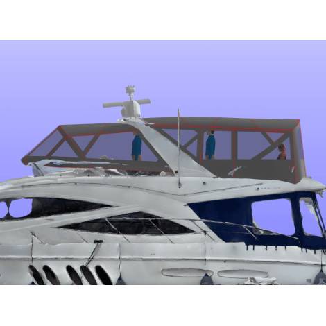 Sealine T60 Flybridge Bimini Enclosure Conversion