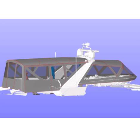 Sealine T60 Flybridge Bimini Enclosure Conversion