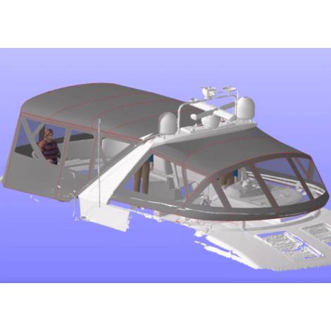 Sealine T60 Flybridge Bimini Enclosure Conversion