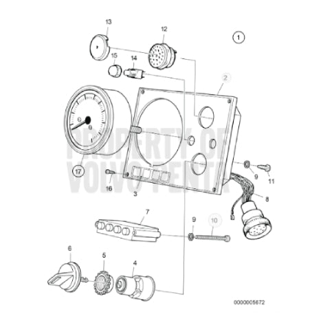 Volvo Penta Flybridge Diesel Instrument Panel