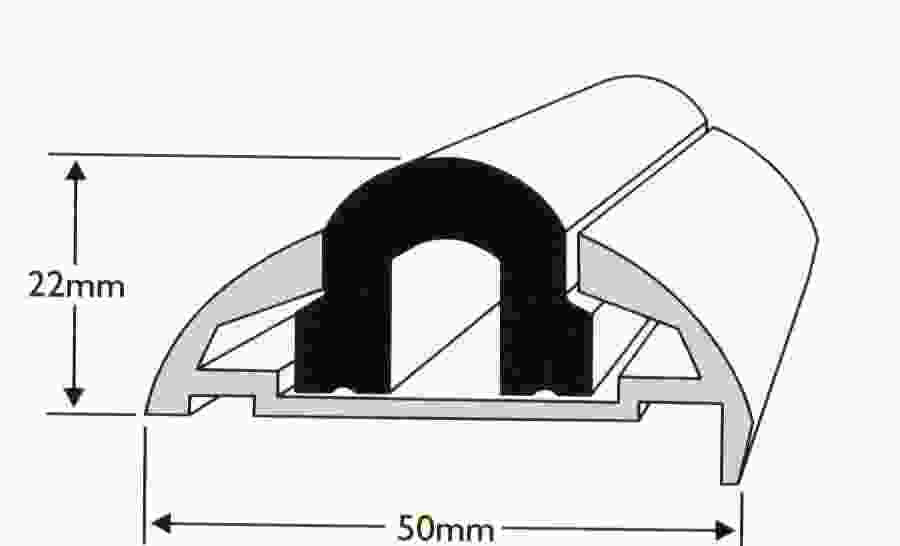 Aluminium Deck Fender Ends for 50mm Fender