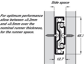 ACCURIDE DRAW RUNNER 400 MM PAIR