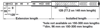 ACCURIDE DRAW RUNNER 400 MM PAIR