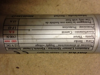 Barka 480mm 12v Electric Actuator Ram (F34)