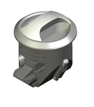 Chrome/White Door Catch