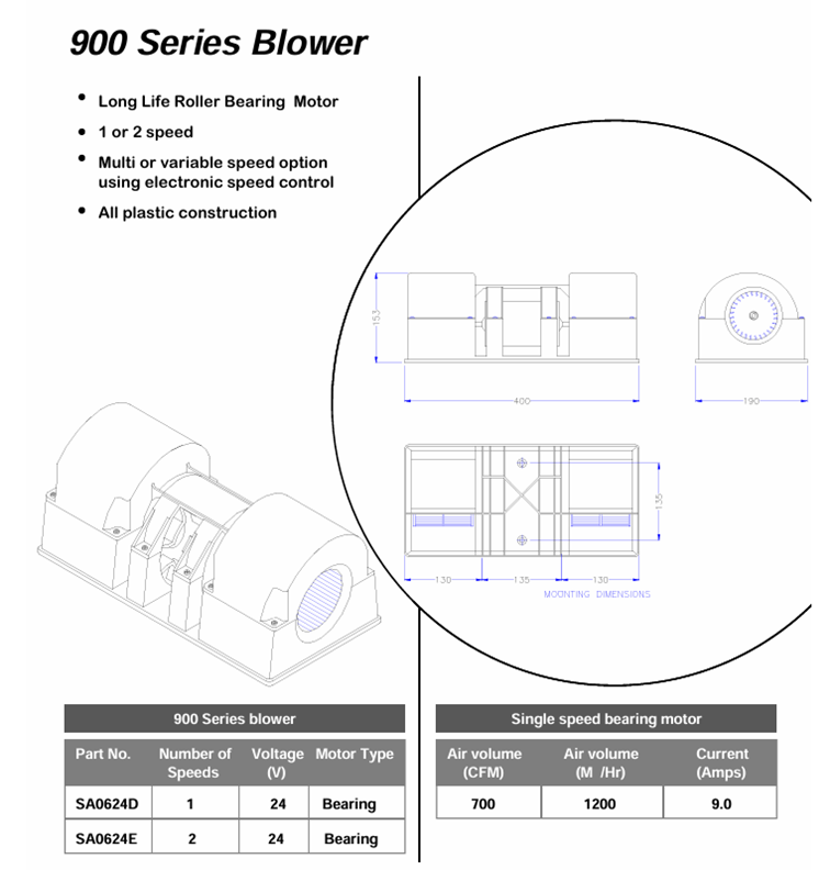 Clayton Blower 900 24v