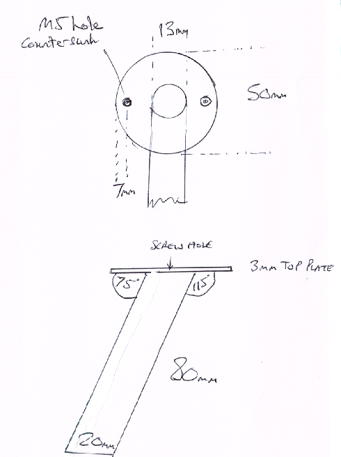 Sealine S41 / S42 Deck Fitting for Canopy Support Rods