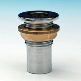 12mm Chrome Deck Drain Skin Fitting