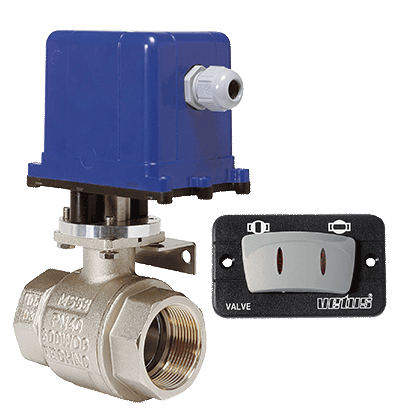 ELVAL 1 1/2" 24V ELECTRIC CONTROLLED BALL VALVE