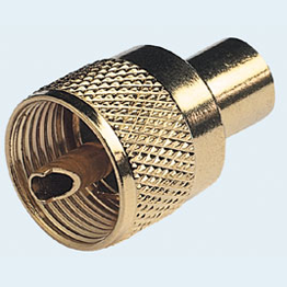 GLOMEX VHF AERIAL PLUG GOLD
