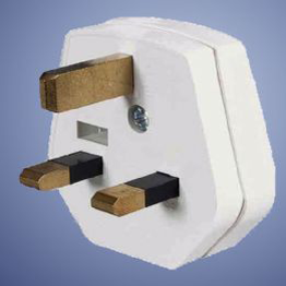240v 13A White Rubber Plug Top