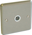 RPP S/Steel 1 Gang TV Outlet