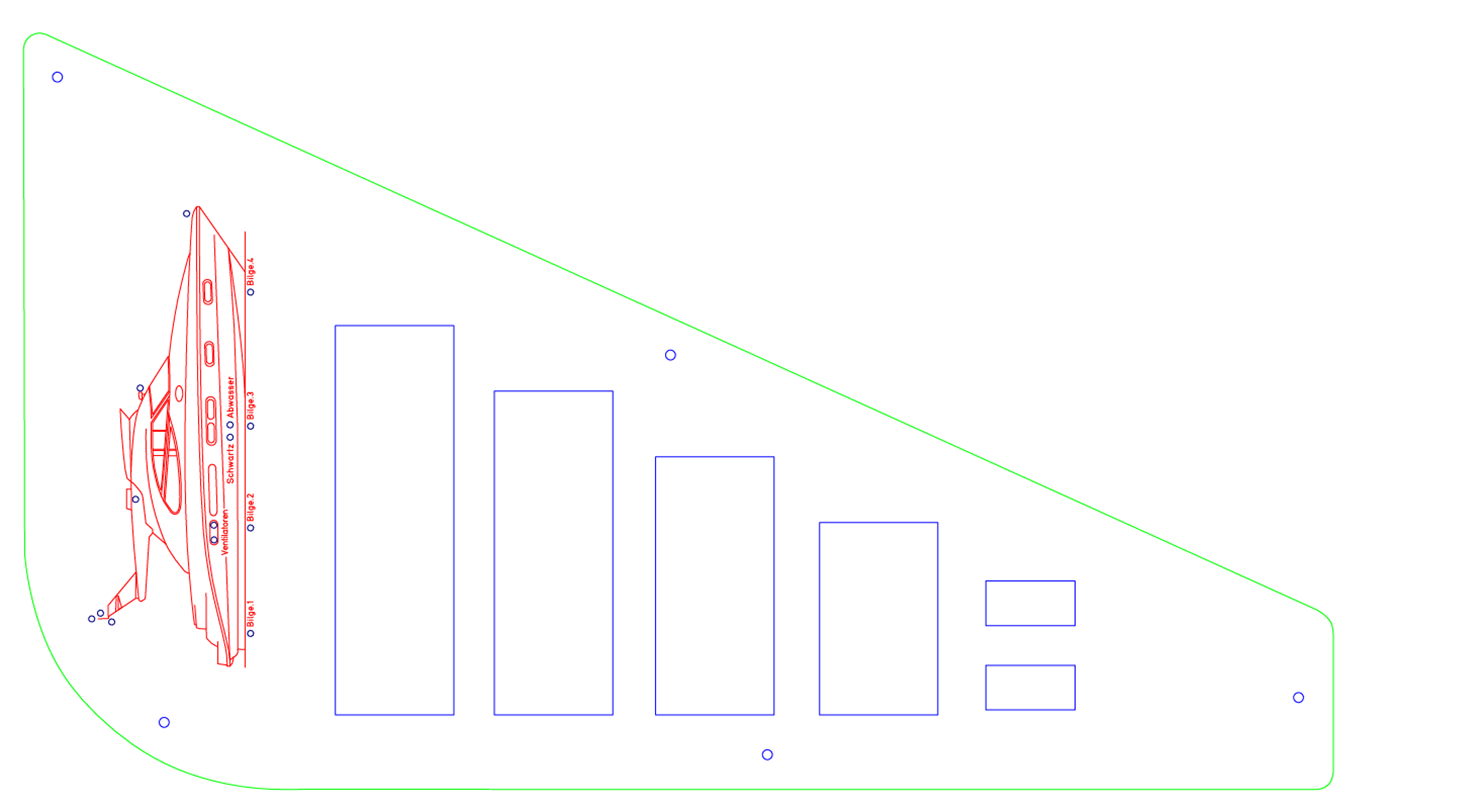 Sealine F42/5 Mimic Switch Panel, German