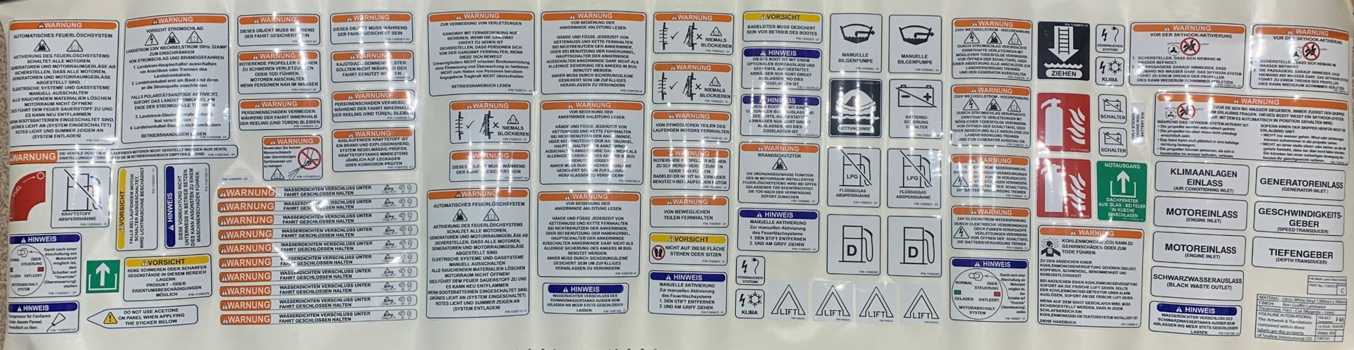 Multi Sticker Set for F46 in German