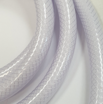 White Plastic Reinforced Shower Hose 1/2" BSPF to 3/8" BSPF