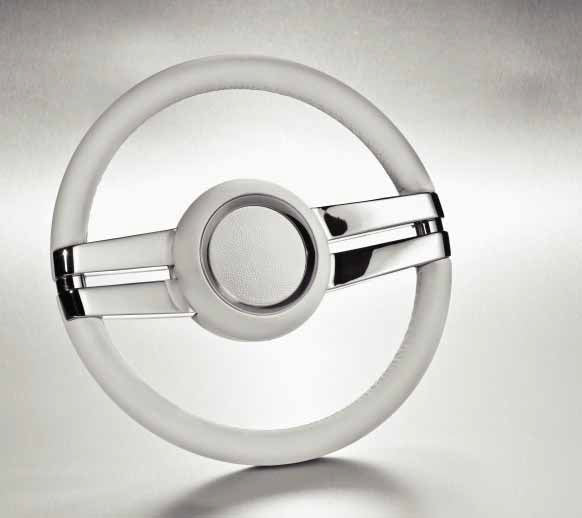 2 SPOKE FERRARA STEERING WHEEL GREY LEATHER