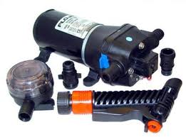 WASH DOWN PUMP FLOJET QUAD 24V INCLUDING FILTER & SPRAY HEAD