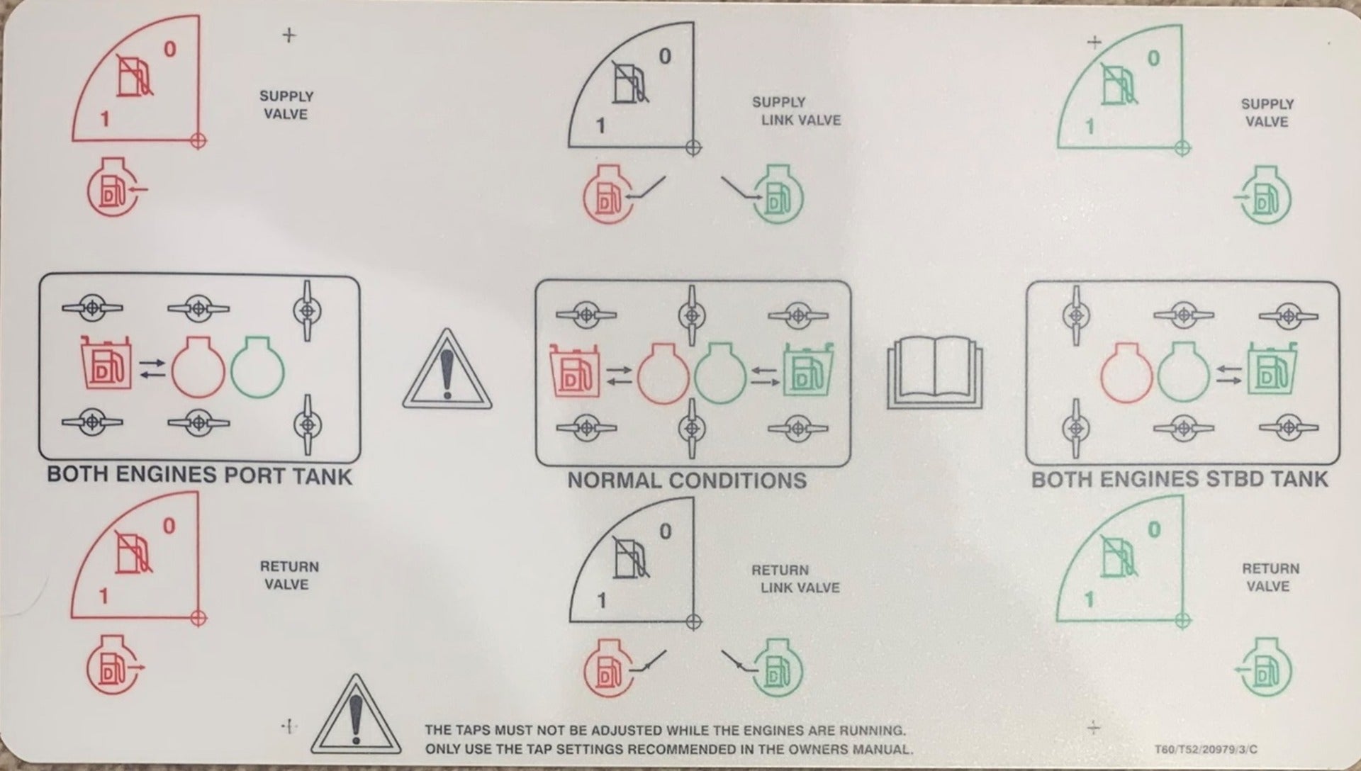 Fuel Supply Backing Sheet for T52/T60 in English