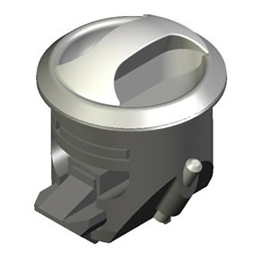 Chrome/White Door Catch Mobella M/S Novibra MK1