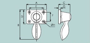 Gravely Fastener c/w Catch Plate