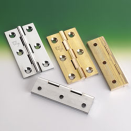 51x28mm Brass Chrome Plated Butt Hinge (Pair)