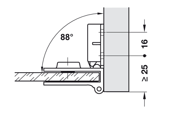 Sealine SC29 Bathroom Cupboard Hinge (Pair)