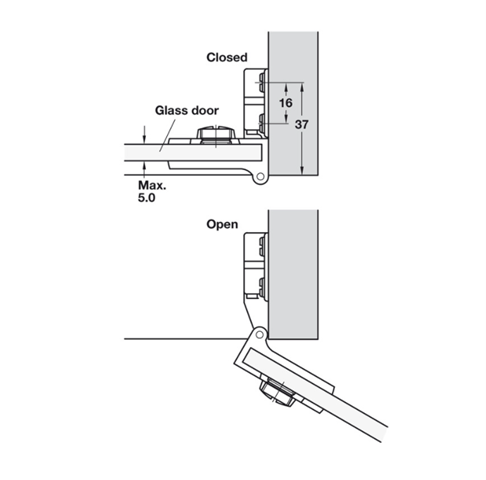 Sealine SC29 Bathroom Cupboard Hinge (Pair)