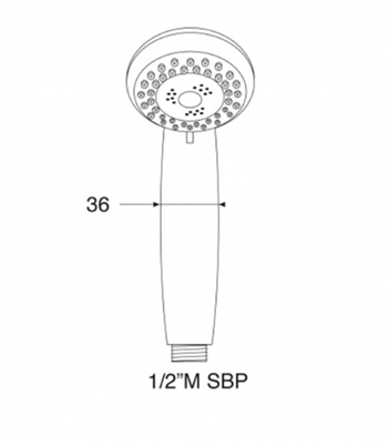 Barka Adjustable Spray Shower Handle Tri-Flow