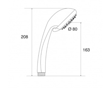 Barka Adjustable Spray Shower Handle Tri-Flow