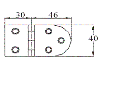 Stainless Steel Hatch Hinge 5 x (M6 X 50mm) Studs
