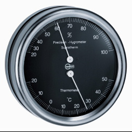 HYGROMETER 100MM DIAMETER BLACK DIAL