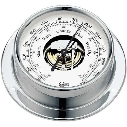 BAROMETER CHROME 85MM WHITE DIAL