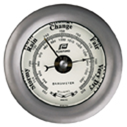 BAROMETER MATT CHROME 4"