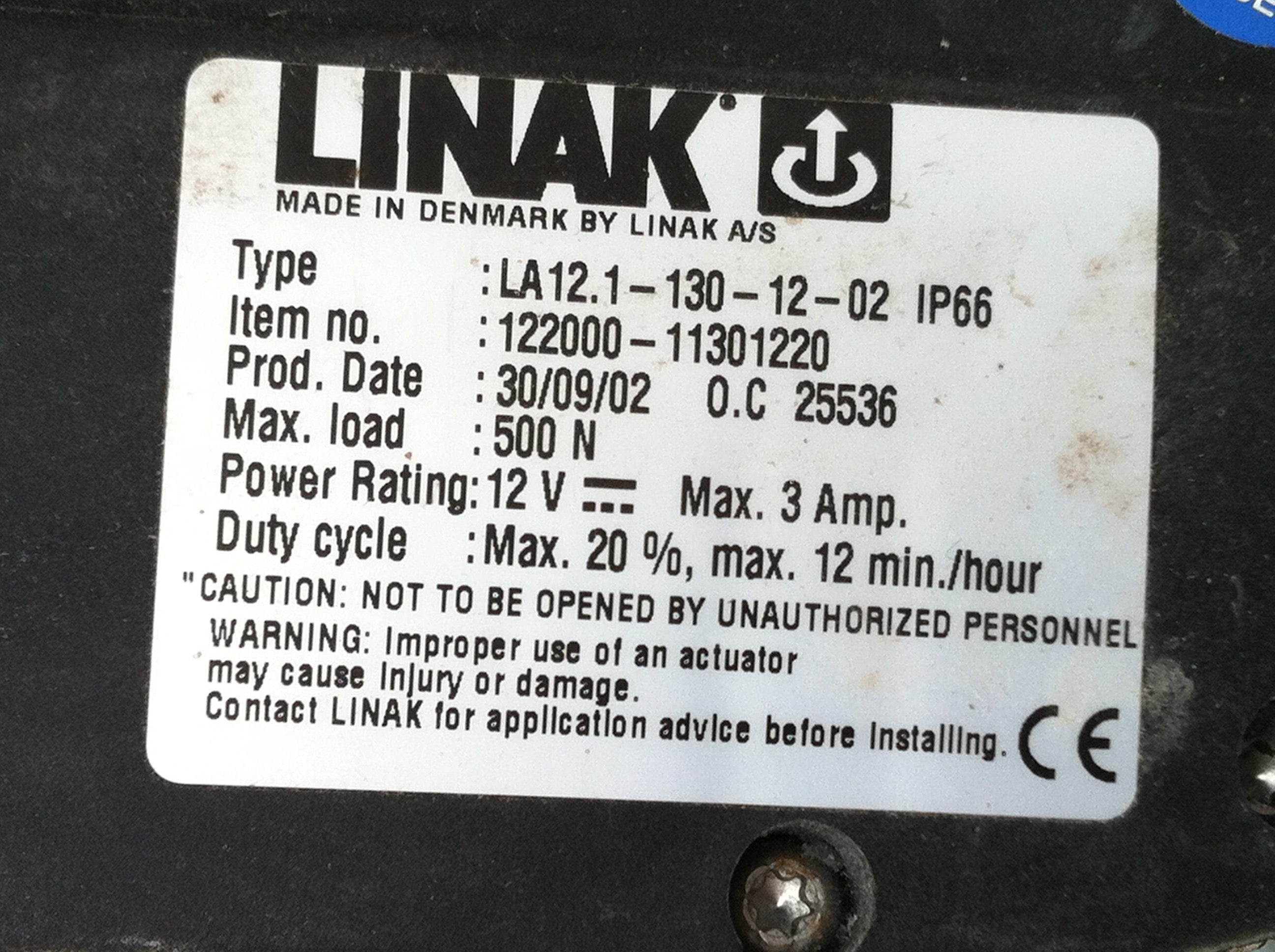 Linak 12v 500N IP66 Actuator LA12.1
