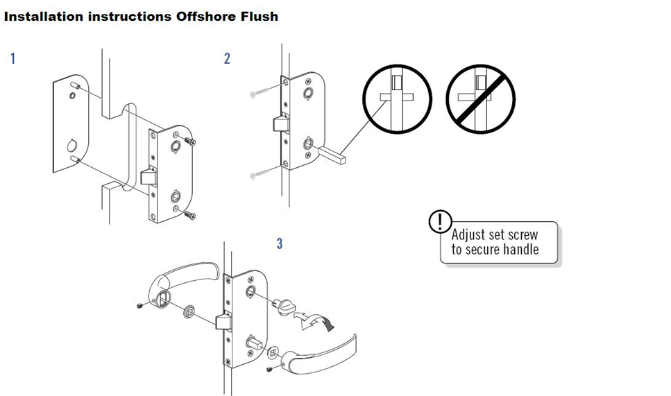 Mobella Chrome Shower Door Lock with Privacy Lock (Options)
