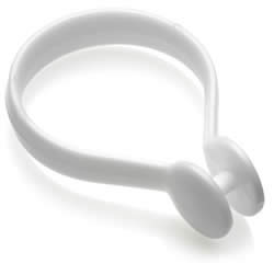 SHOWER CURTAIN RINGS WHITE PLASTIC