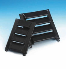 BLACK LOUVERED VENT 160MM X 95MM