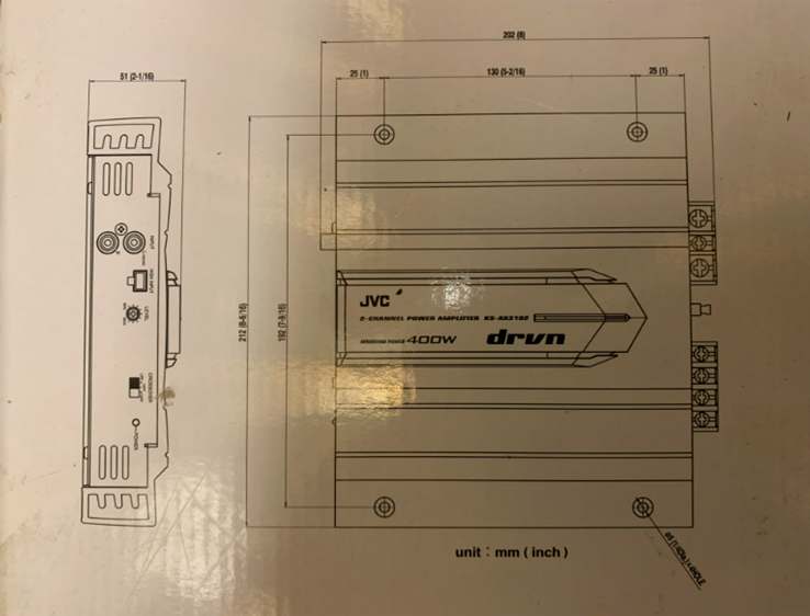 JVC KS-AX3102 Power Amplifier (Sealine Part Number 11014959)
