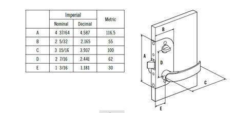 Mobella Chrome Shower Door Lock with Privacy Lock (Options)