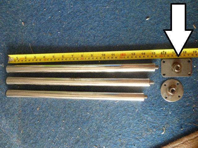 RECTANGLE SEAT PLATE 76MM x 45MM (M6 NUT)