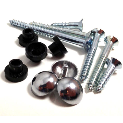 MIRROR SCREW DOME CHROME 25MM (PACK 10)