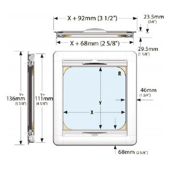 Oceanair Recessed Skyscreen Rollerblind & Flyscreen