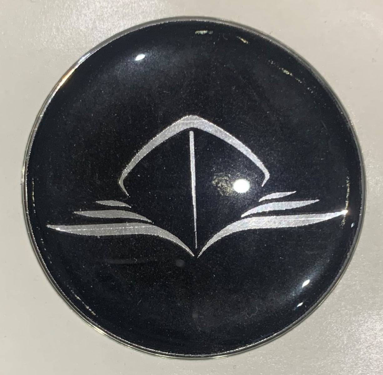 Sealine Steering Wheel Badge Old Logo Black/Silver 49mm